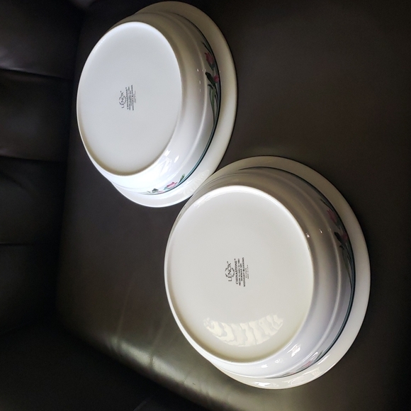 Lenox Chinastone Midnight Blossoms 9" Vegetable Bowls - Picture 6 of 10